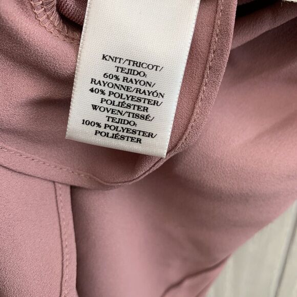 Ann Taylor Petite Pink Ruffle Blouse Long Sleeve MP NWT - Picture 6 of 6